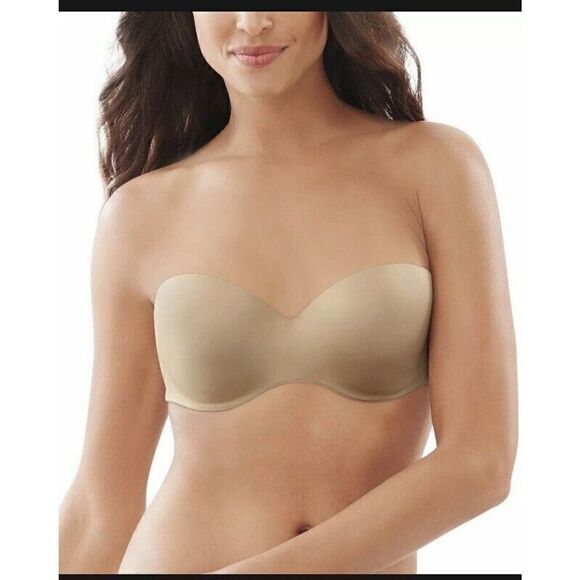 Bali Bra Womens 36DD Beige Strapless Defining Moments Shaping Underwire - Picture 1 of 8
